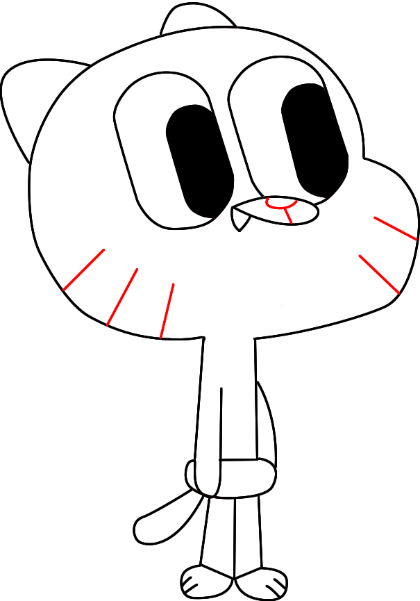 605x865 how to draw gumball from amazing world of gumball