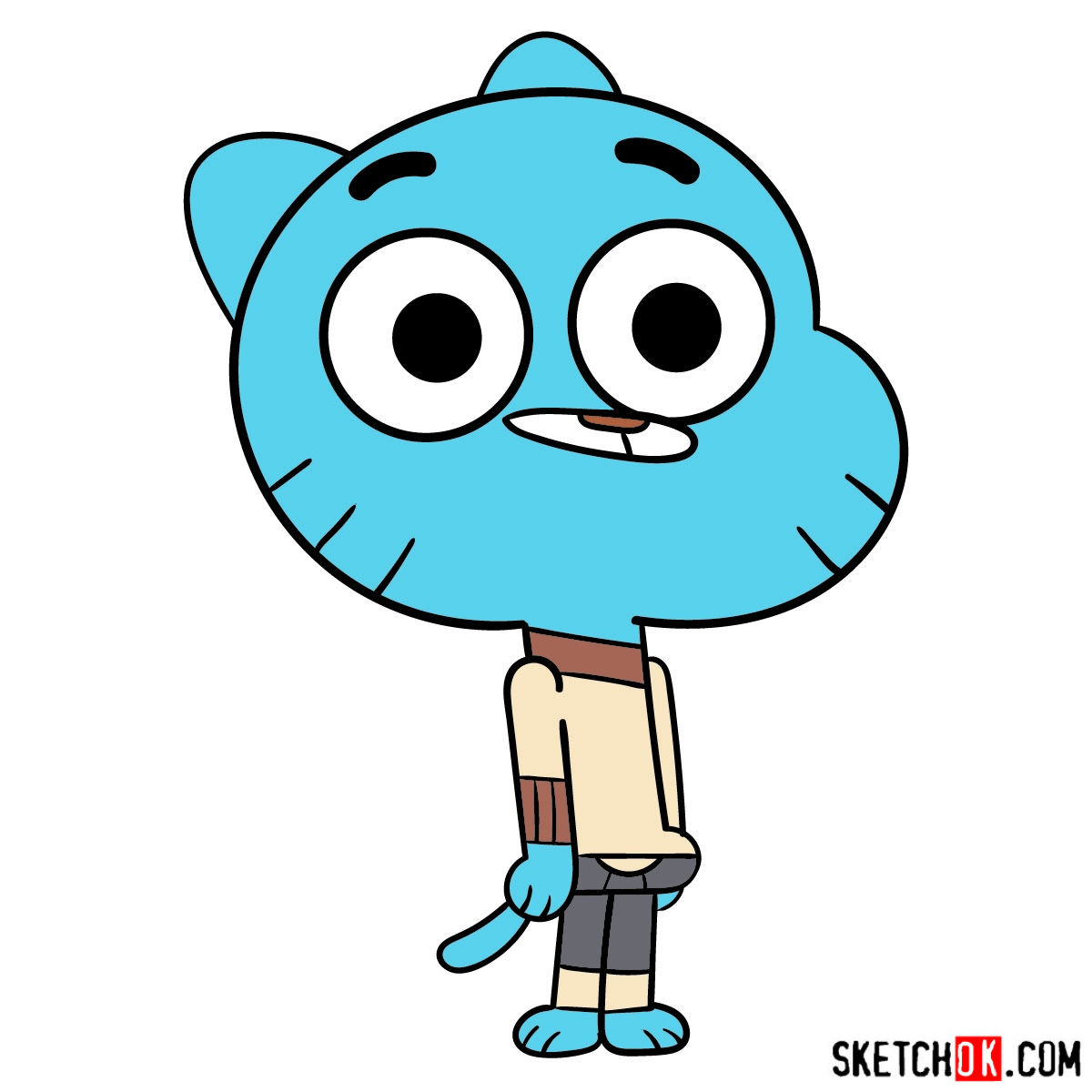 1200x1200 How To Draw Gumball Watterson