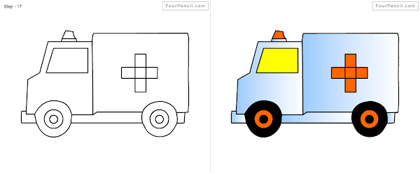 600x248 Fpencil How To Draw Ambulance For Kids Step