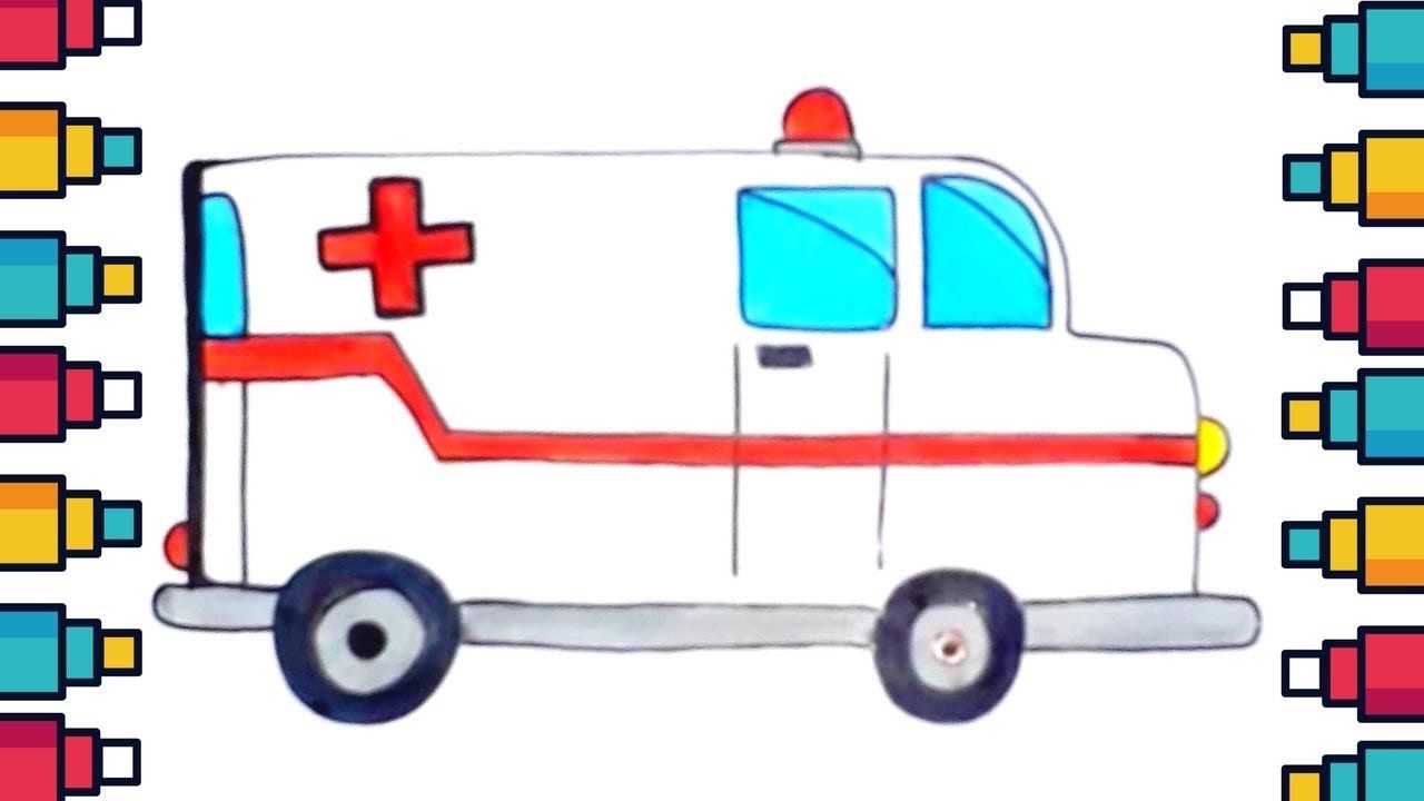 1280x720 How To Draw A Ambulance Car For Kids