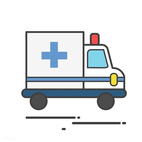 474x474 Illustration Of A Rushing Ambulance Free Image
