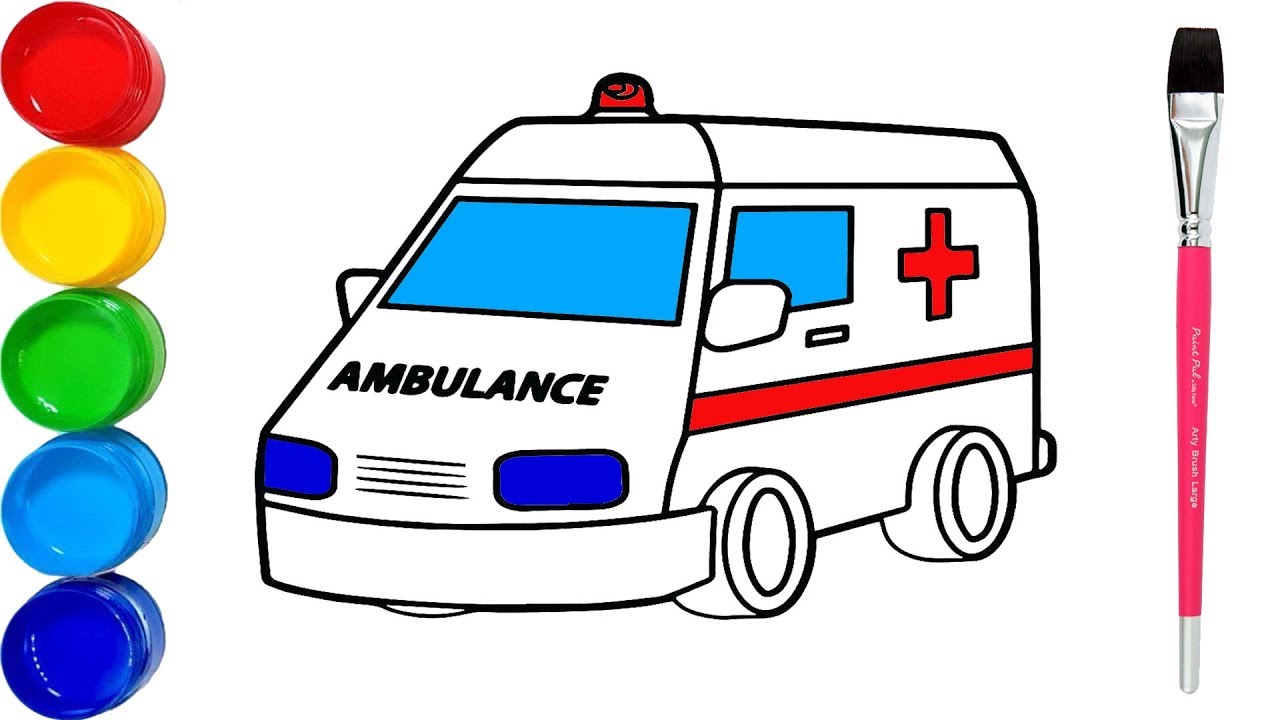 1280x720 Ambulance Coloring Pages