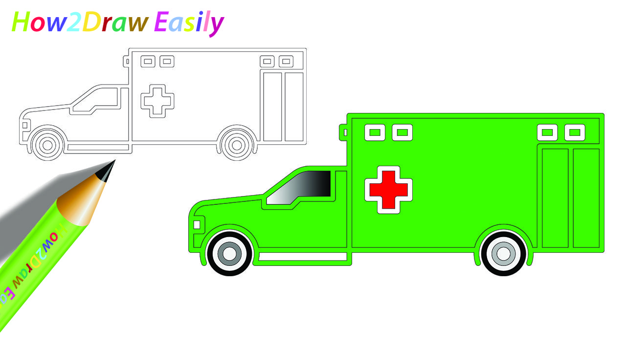 1280x720 Ambulance Drawing Coloring