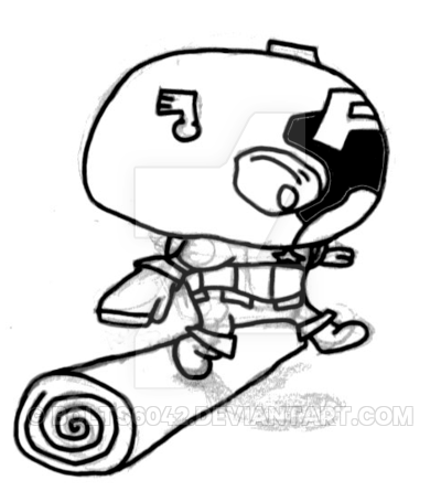 400x455 Captain America Drawing