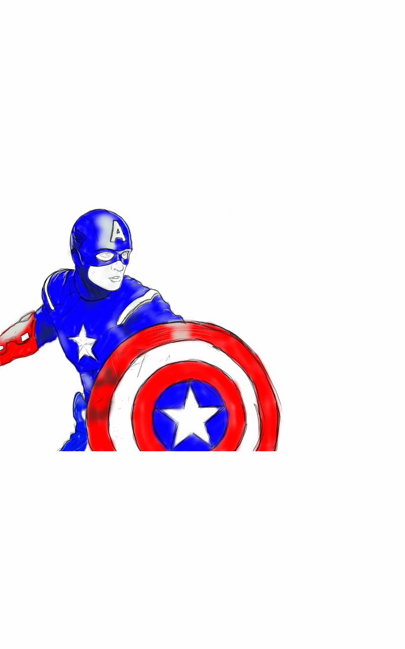 800x1280 Captain America Drawing On Behance