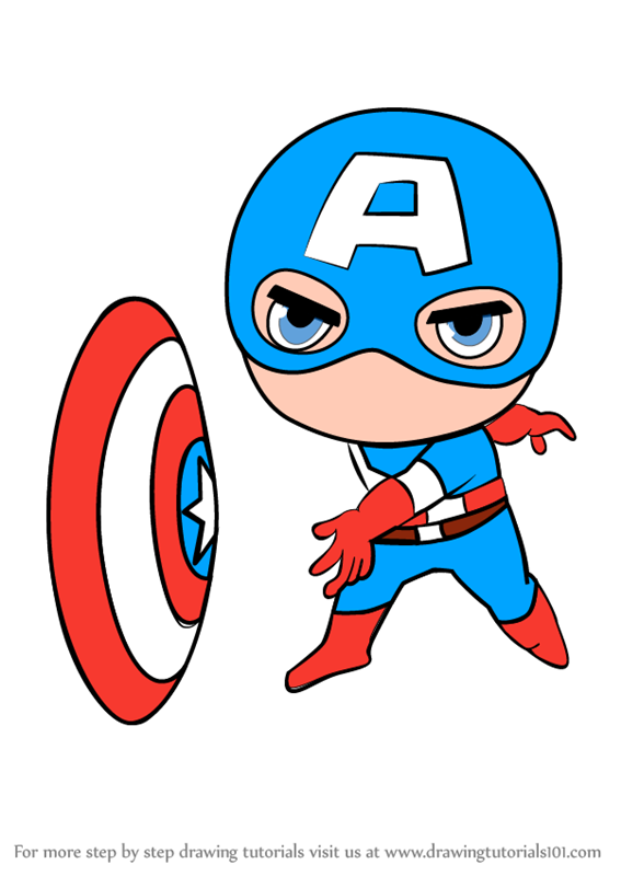 567x800 Learn How To Draw Chibi Captain America