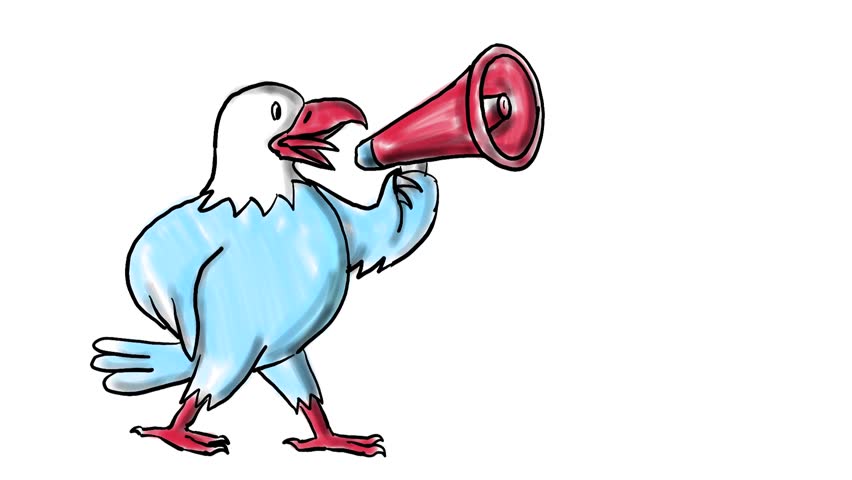 852x480 American Eagle Drawing Stock Video Footage