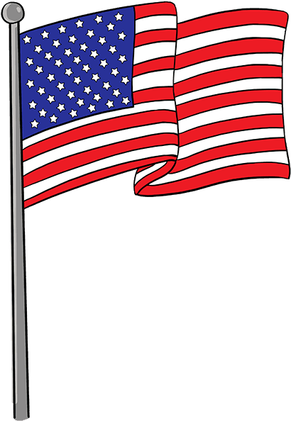 410x594 Hd How To Draw American Flag