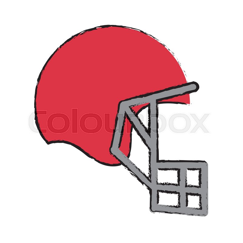 800x800 Drawing Helmet Mask American Football Stock Vector Colourbox