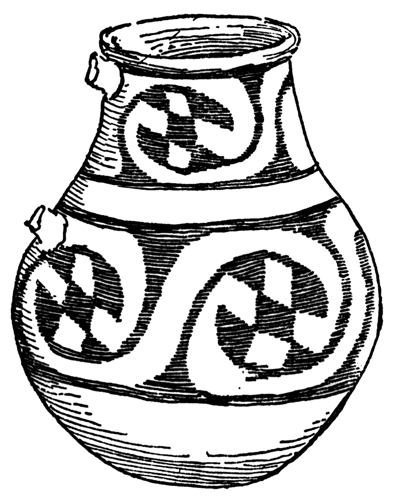 811x1024 Native American Pottery Clipart