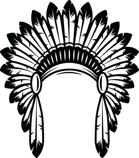 570x647 American Indian Headdress Coloring