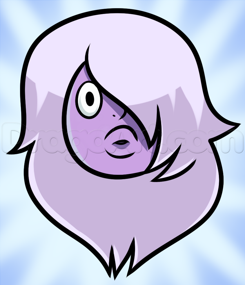 845x980 how to draw amethyst easy, step