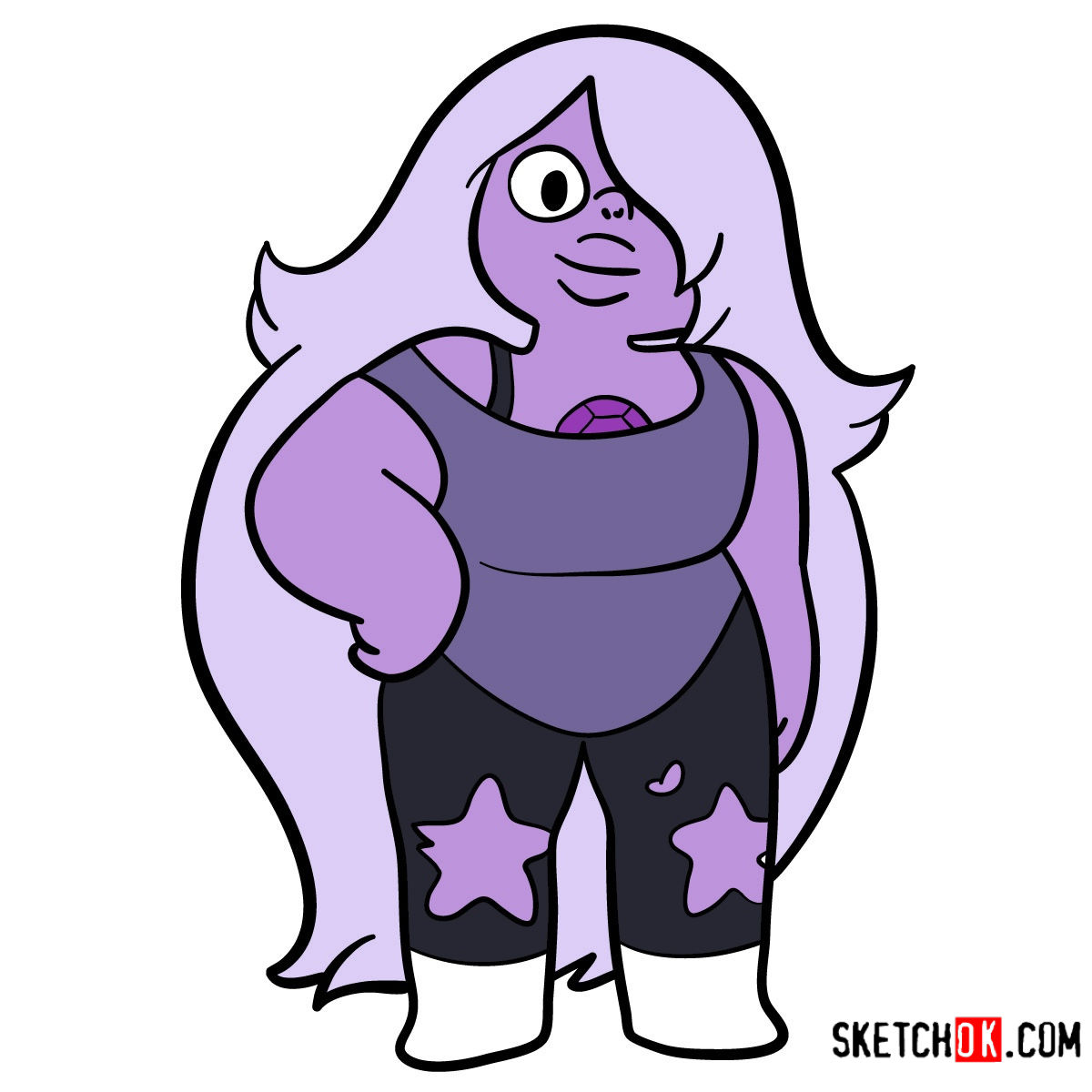 1200x1200 how to draw amethyst steven universe