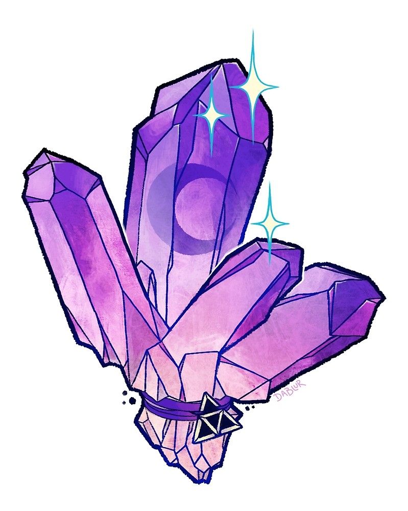 799x1000 amethyst dark crystal tattoo flash