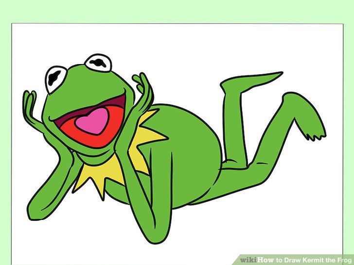 728x546 How To Draw Kermit The Frog Steps