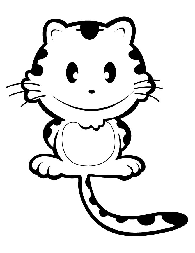 670x867 Leopard Drawing Cute For Free Download