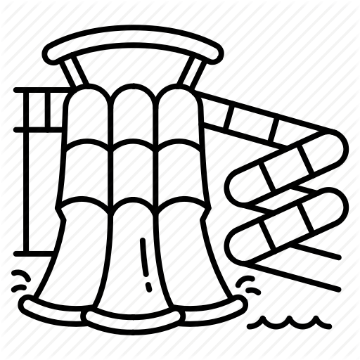 512x512 Amusement Park, Aqua Park, Entertainment, Water, Waterslides Icon