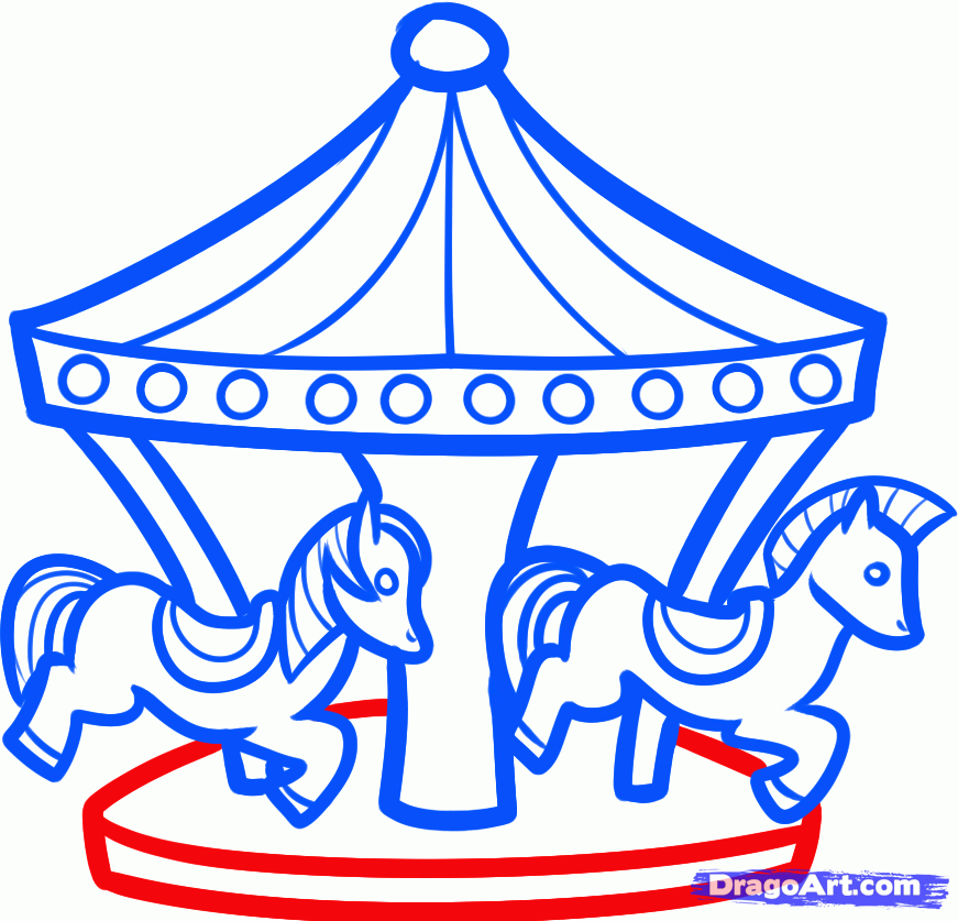 871x837 Step How To Draw A Carousel