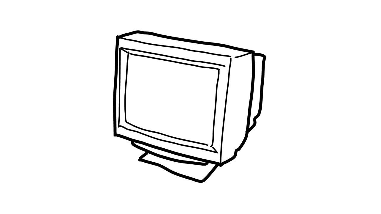 1280x720 How To Draw A Monitor