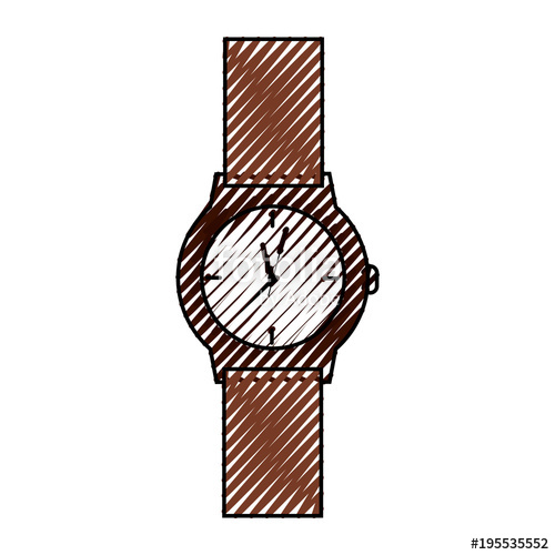 500x500 Classic Analog Mens Wrist Watch Time Accessory Vector Illustration