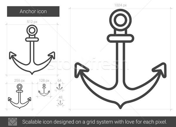 600x432 Anchor Line Icon Vector Illustration Andrei Krauchuk