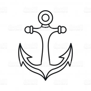 300x300 Photostock Vector Anchor Line Icon Outline Vector Logo