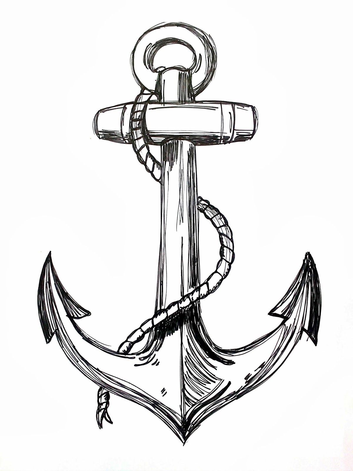 1200x1600 Nautical Line Art Projects To Try Nautical Drawing, Anchor
