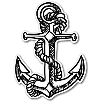 350x350 Rope And Anchor Vinyl Sticker