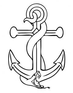239x302 Anchor Tattoos Clipart Line Drawing