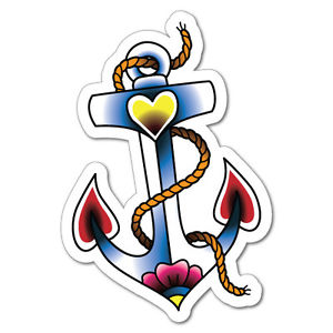 300x300 Anchor Rope Sticker Tattoo Art Sailor