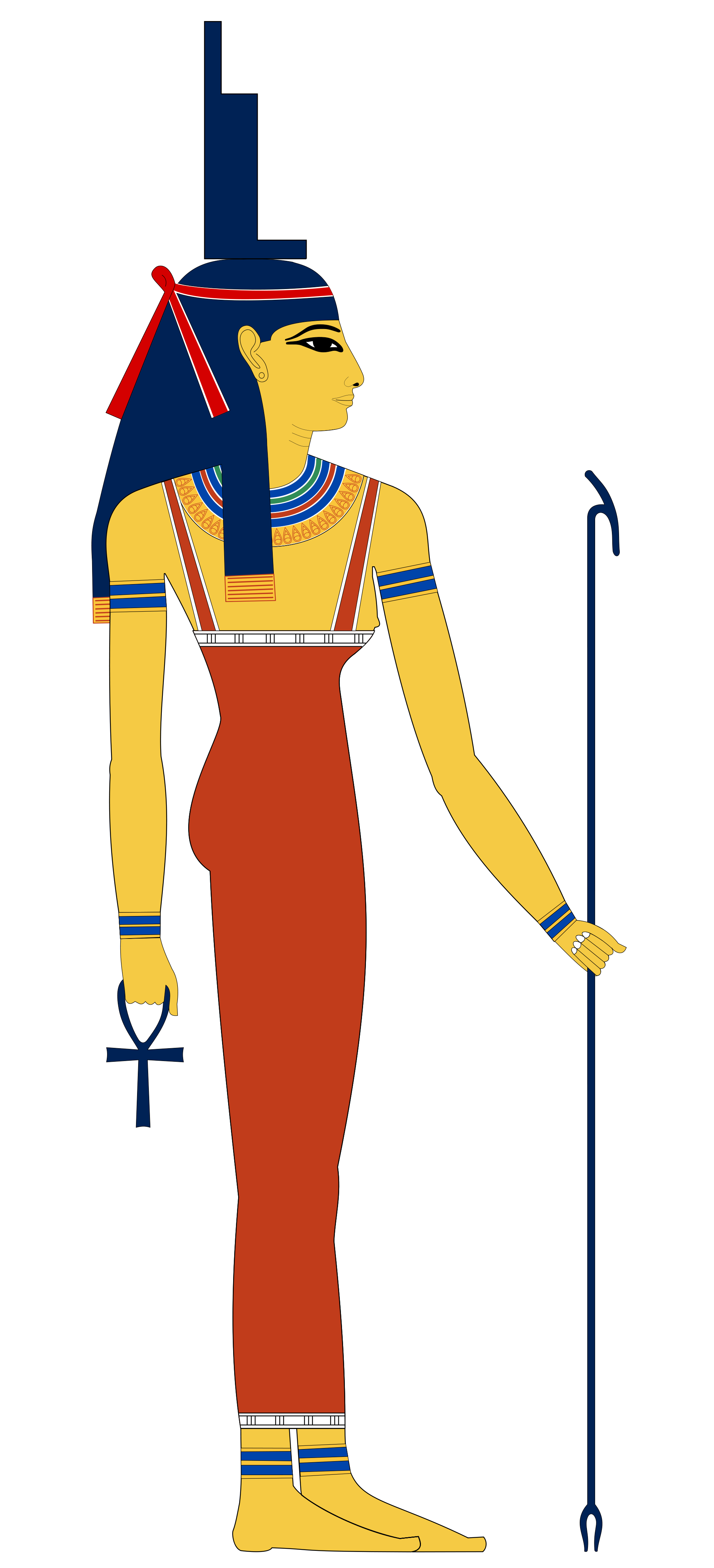 2000x4389 Isis Drawing Ancient Egyptian Transparent Png Clipart Free
