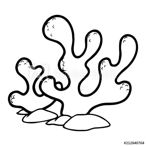 500x500 Cute Anemone Cartoon Illustration Isolated On White Background