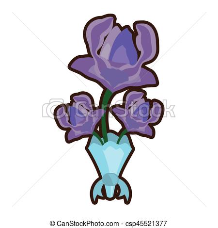 450x470 Bouquet Anemone Flower Ornament Image Vector Illustration