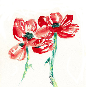 297x300 Anemone Flowers Paintings