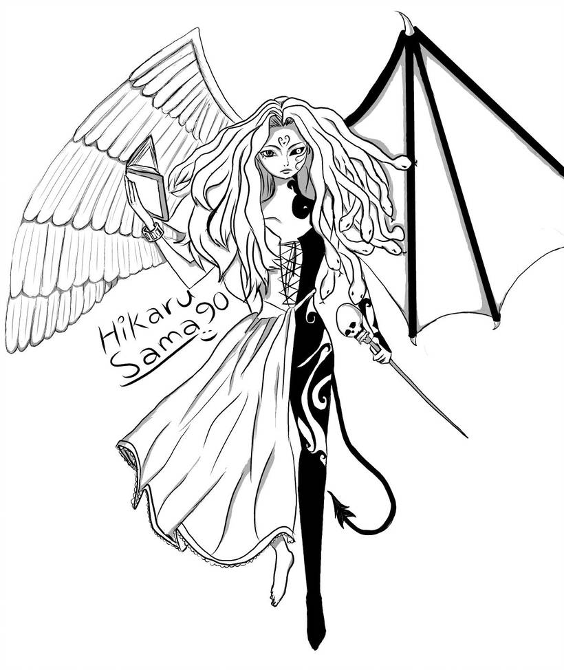 Angel And Demon Drawings | Free download on ClipArtMag