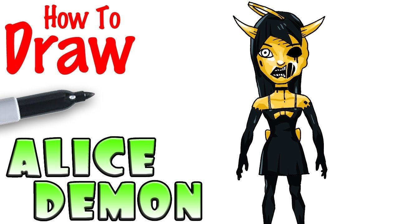 1280x720 How To Draw Alice Angel Demon Bendy