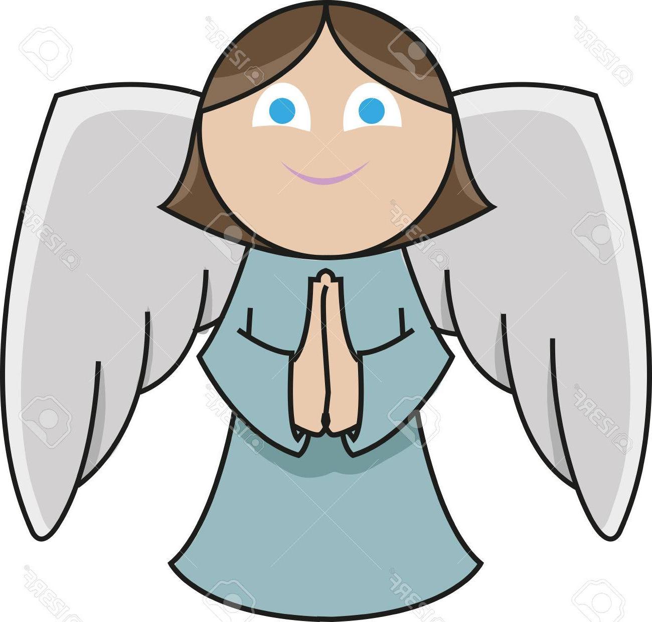 1300x1240 Best Hd Praying Angel Cartoon Vector Free Free Vector Art