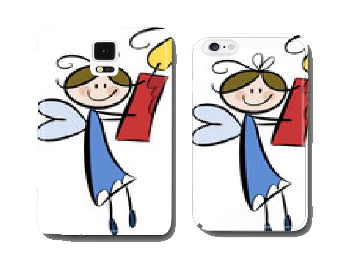 1200x900 Happy Little Angel With Candle Mobile Phone Cover Cartoon Drawing