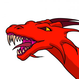 336x336 How To Draw A Dragons Face Better Angel Cartoon Simple Beginners