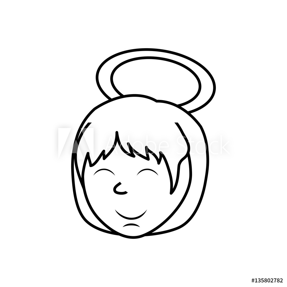 1000x1000 Photo Art Print Cute Angel Cartoon Icon Vector Illustration