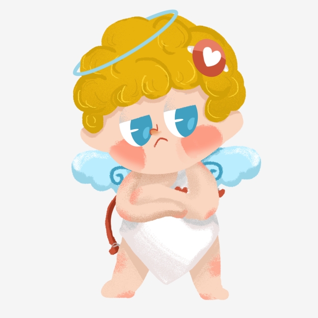 640x640 Valentines Day Cupid Little Angel Cartoon Cute Man Angry