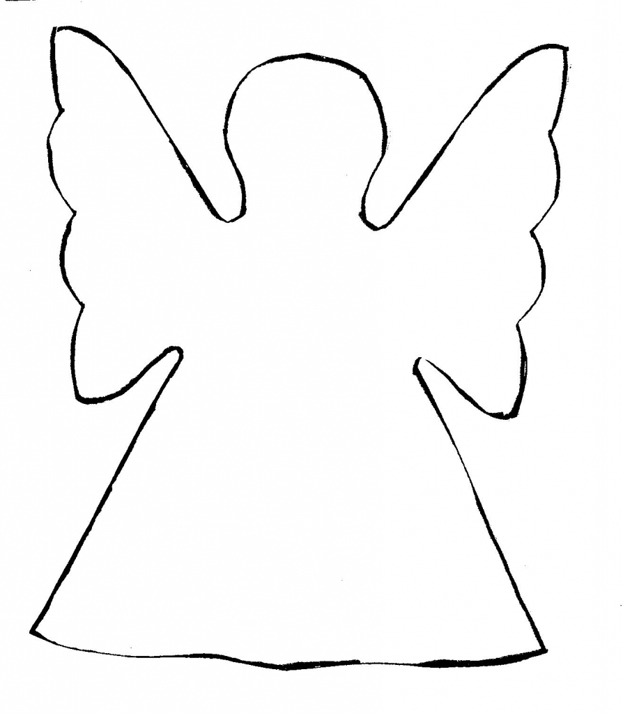 894x1024 Simple Angel Drawing