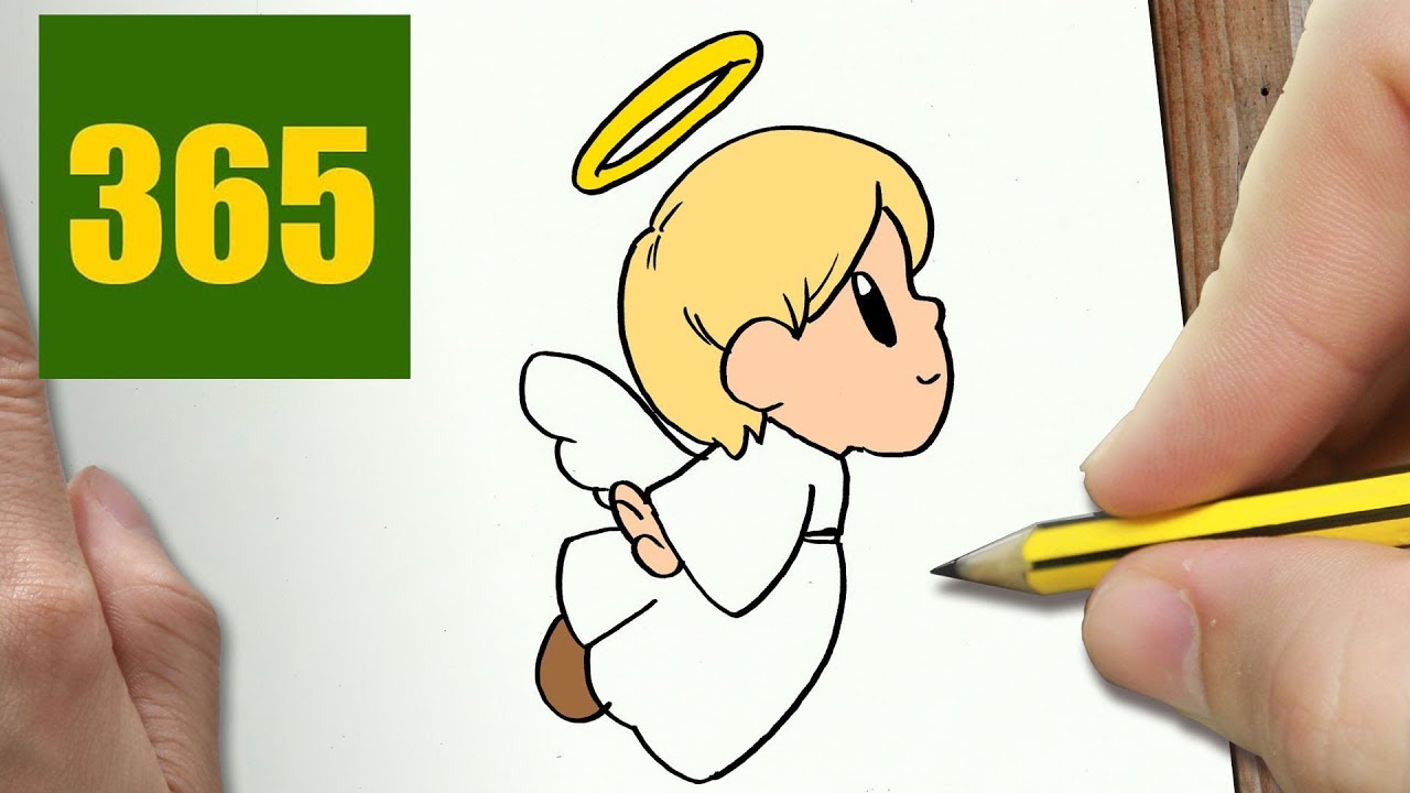 1280x720 How To Draw A Little Angel Cute, Easy Step