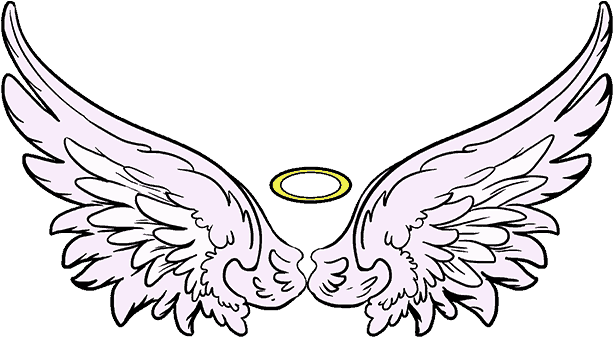 613x337 Download How To Draw Angel Wings In A Few Easy Steps Easy Drawing