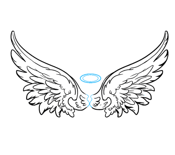 600x531 Angel Drawing Easy