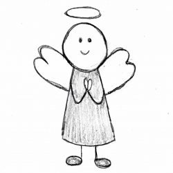 250x250 Sad Angel Drawing Easy Half Devil Fallen Wings Of Death Iydunetwork