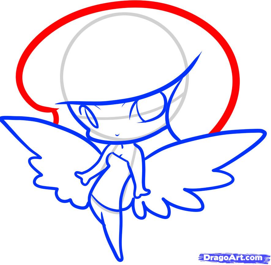 885x864 How To Draw An Angel For Kids, Step