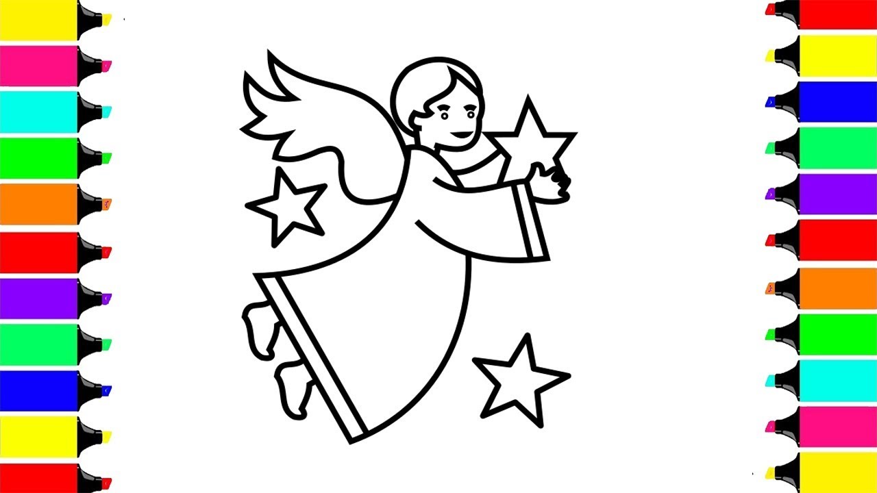 1280x720 Super Cute Angel Coloring Pages How To Coloring And Drawing