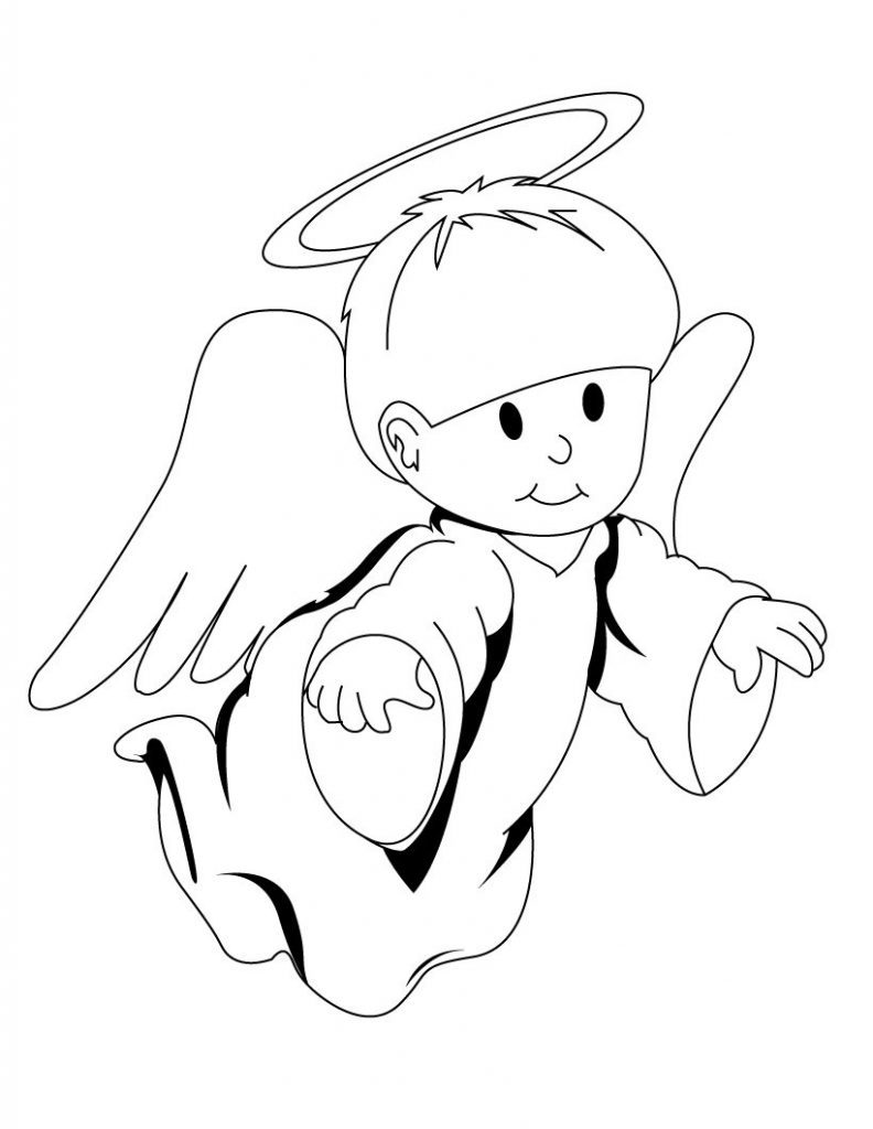 792x1024 Announcing Printable Pictures Of Angels Free Angel Coloring Pages
