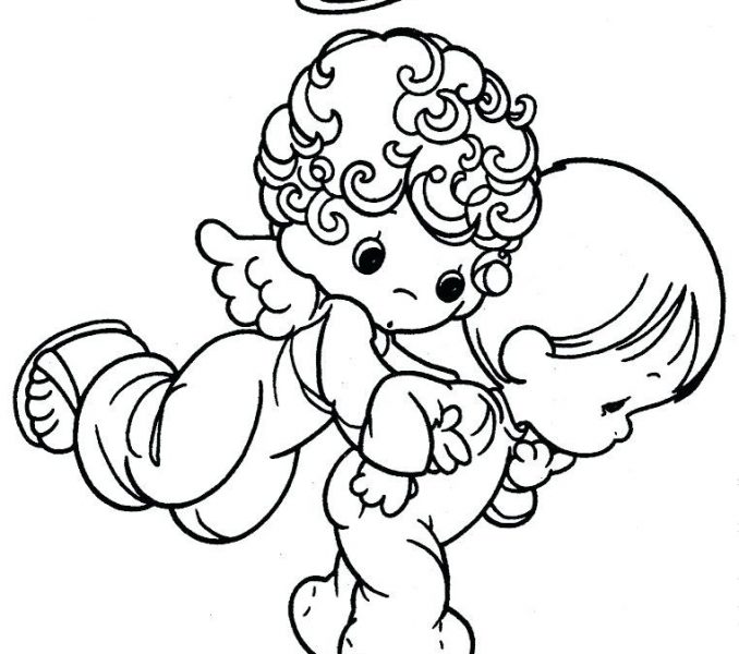 678x600 Baby Angel Coloring Sheets Ba Angel Drawing Coloring Pages